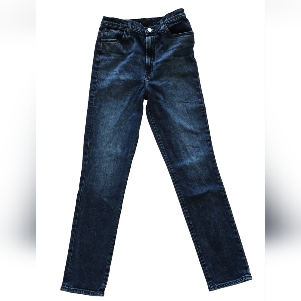 J Brand 1212 Runway Super High Rise Slim Jeans Dark Wash Stretch Amica Sz 28 USA